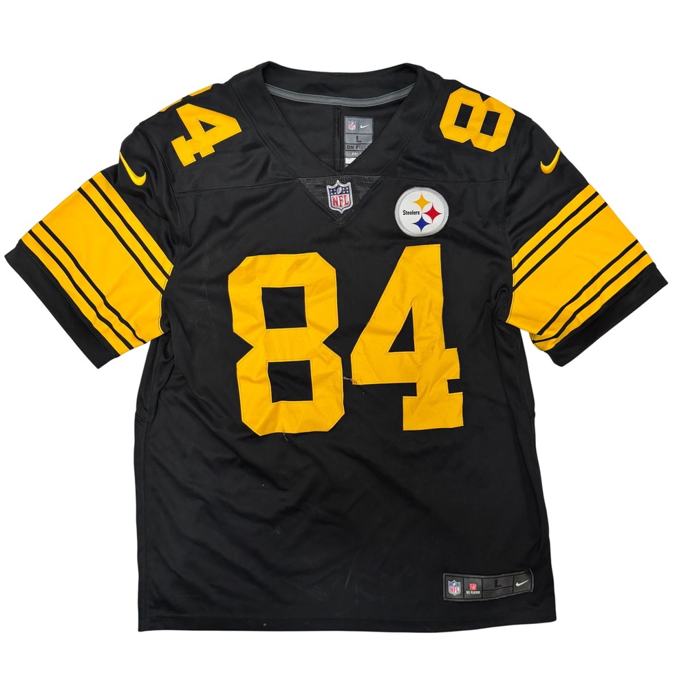 Nike Pittsburgh Steelers Antonio Brown 84 Stitched Jersey Mens Large Black NFL